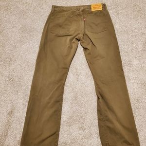 Men's Olive Green 514 Levi's. 34W x 32L